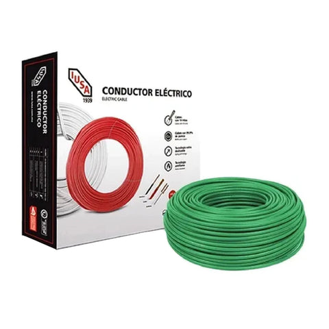 Cable Sencillo Iusa 399331 #10 Verde (Metro)