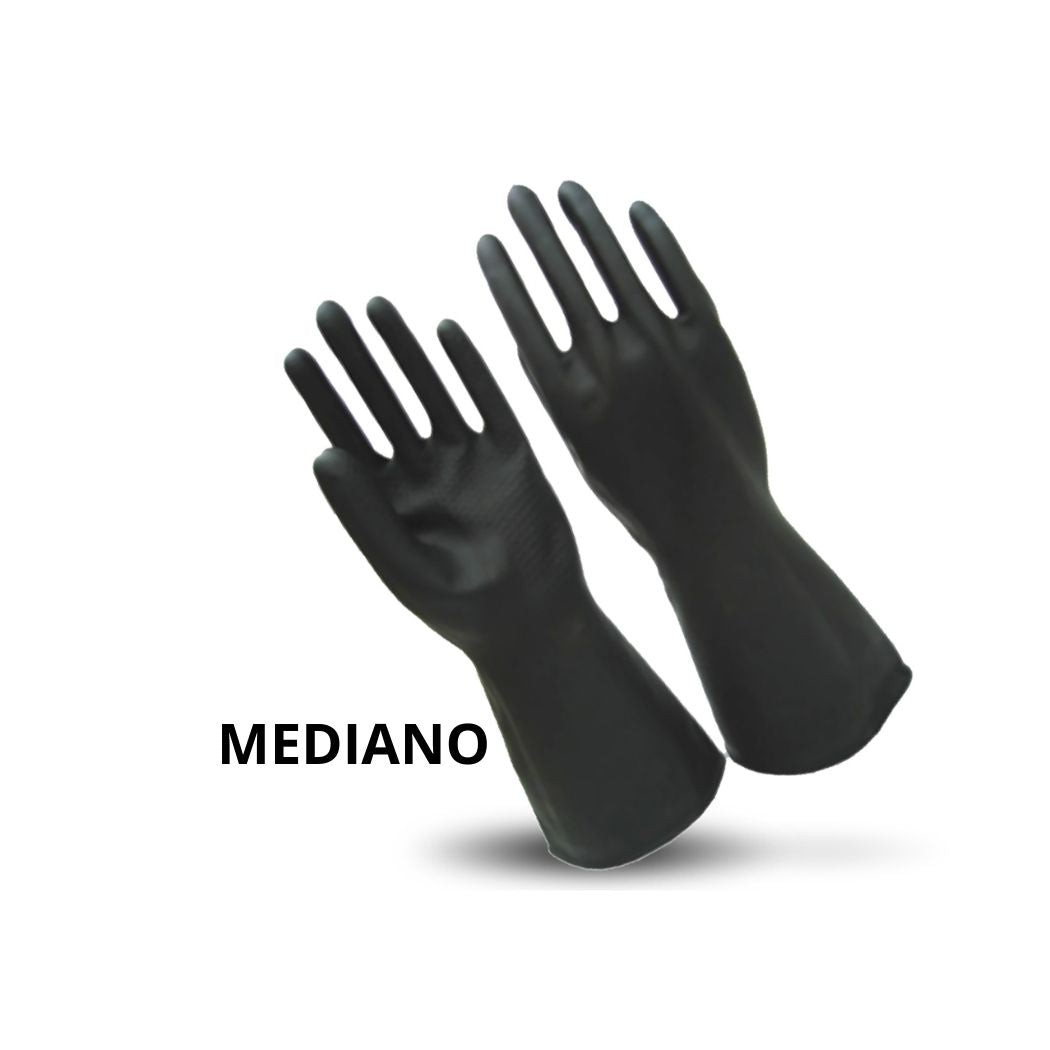 Guante Latex Negro Lion Tools 7174 Mediano Industrial