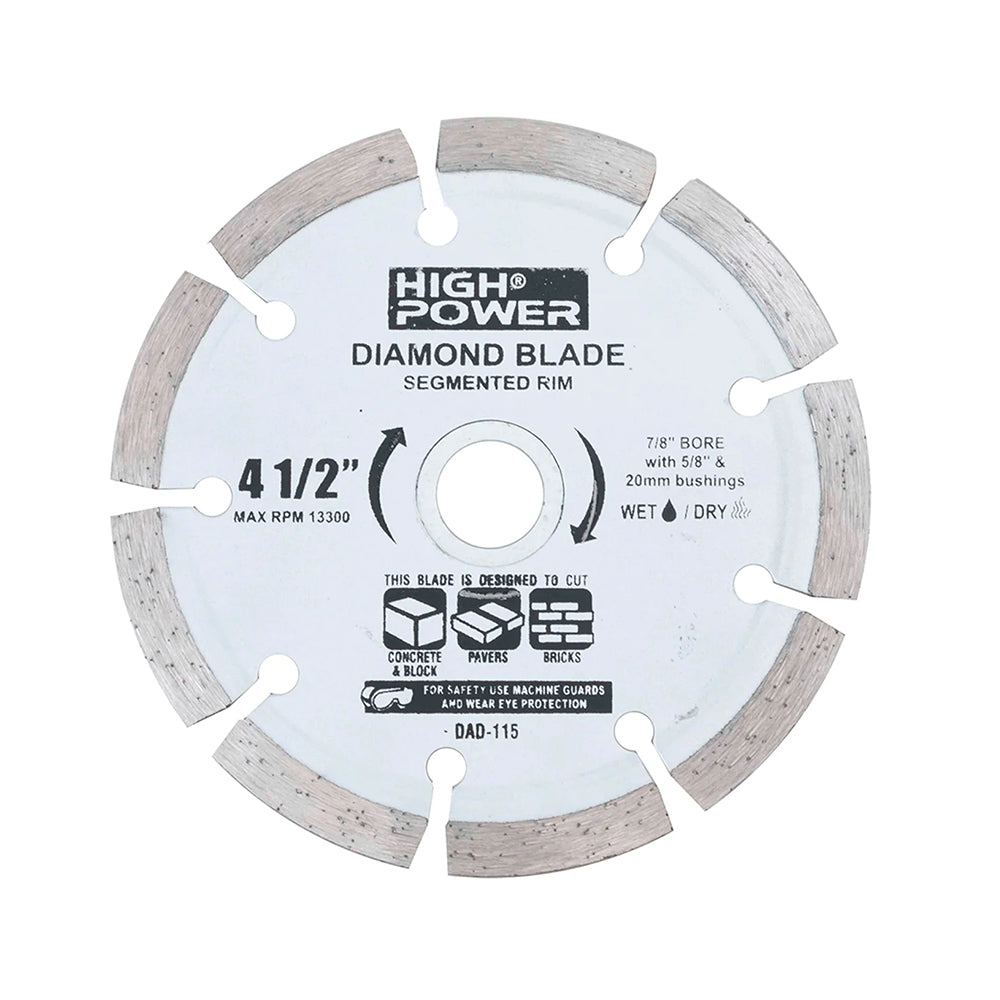 Disco Diamante 4 1/2" Rin Segmentado High Power Hp-115