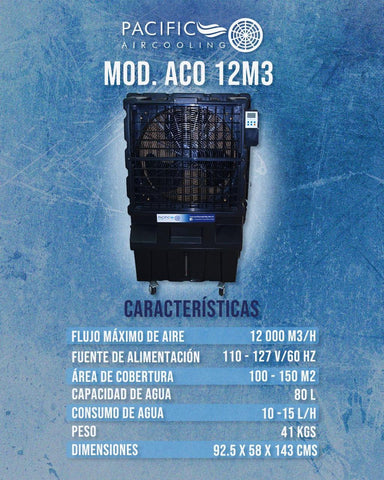 Aerocooler Evaporativo Mod. ACO 12M3