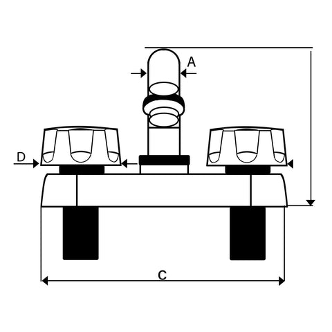 Grifo Mezcladora Para Lavabo Baño Dica 4048Barcv