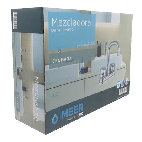 Mezcladora Grifo Para Baño Moderno  Lavamanos Meer Mzl4119C