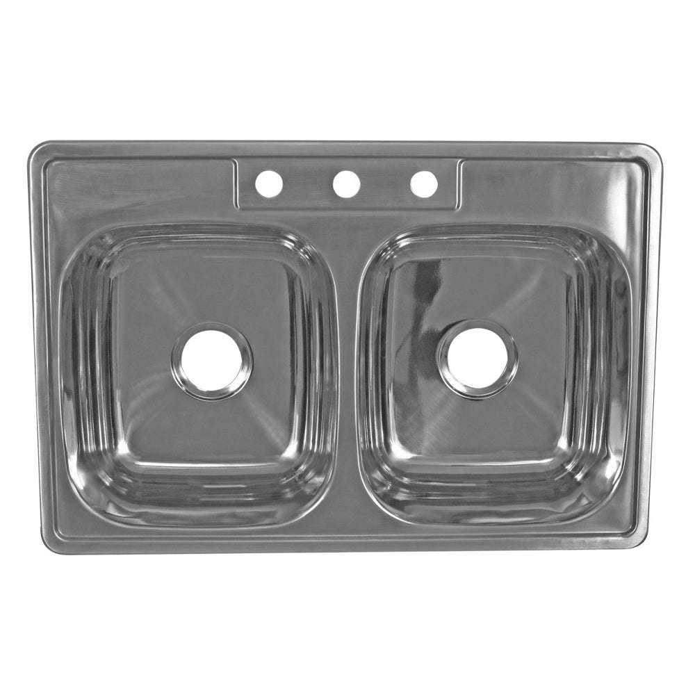 Tarja Doble con Herraje 33" x 22" x 6" Mate Calibre 22 Anbec Tin33226m