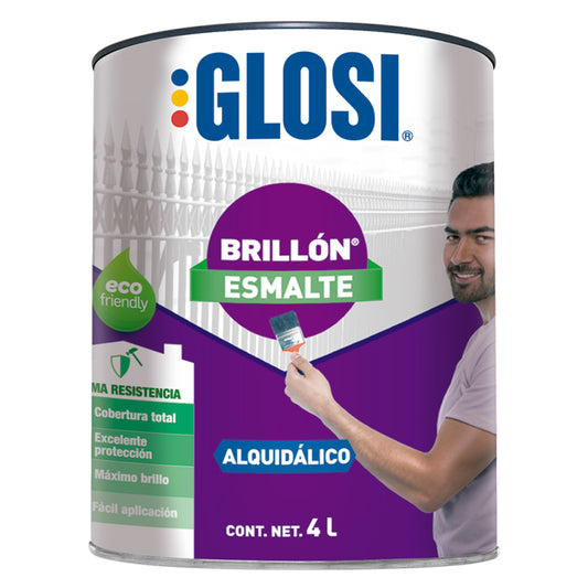 ESMALTE ALQUIDÁLICO GLOSI® 28983 NEGRO BRILLANTE 4 LT
