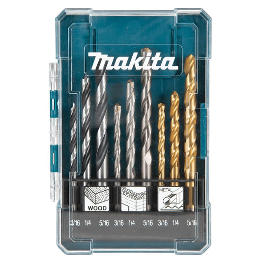 Juego de Brocas 9 Pzs Madera-Metal-Concreto Makita D-71984