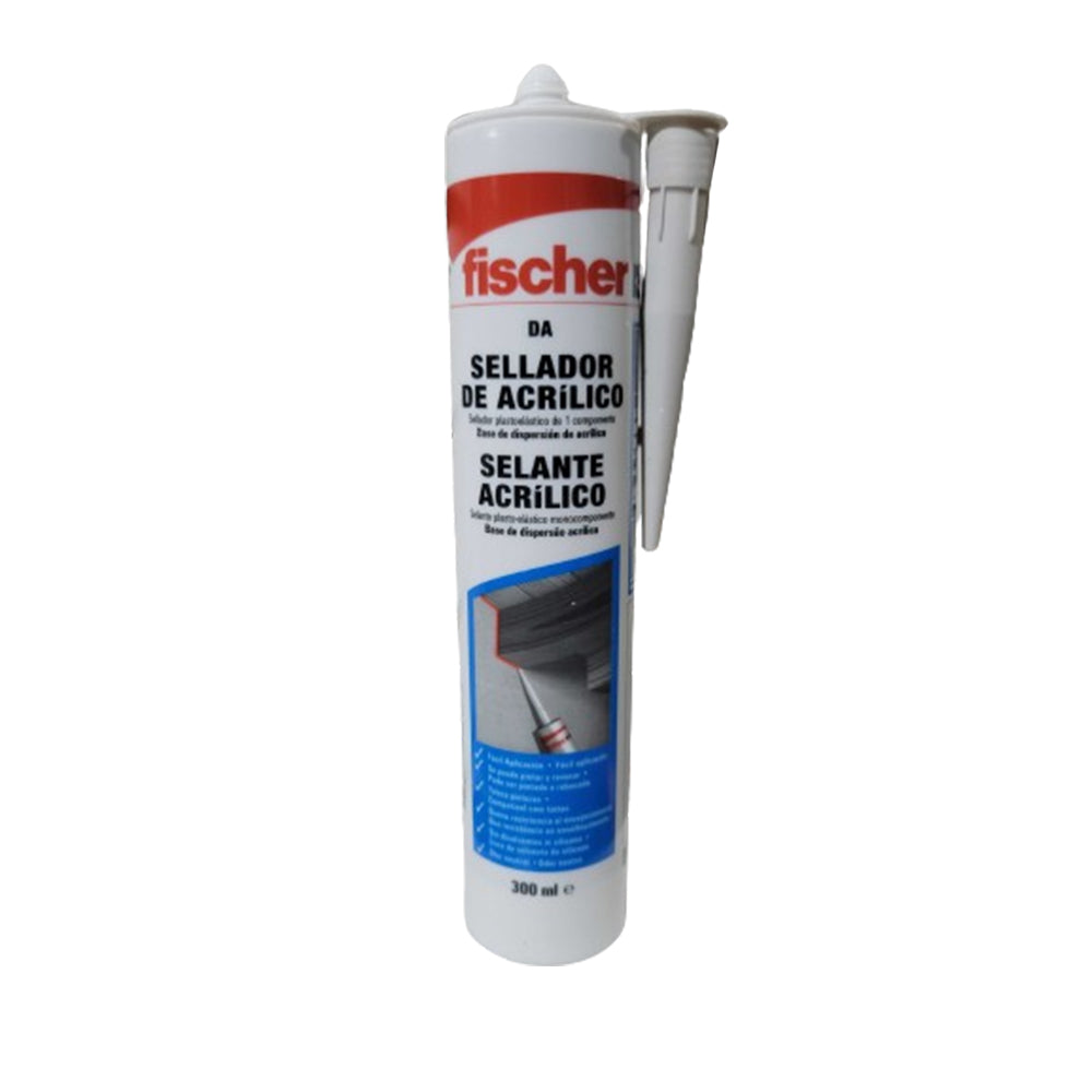 Sellador Acrílico Fischer 300 ml Color Aluminio