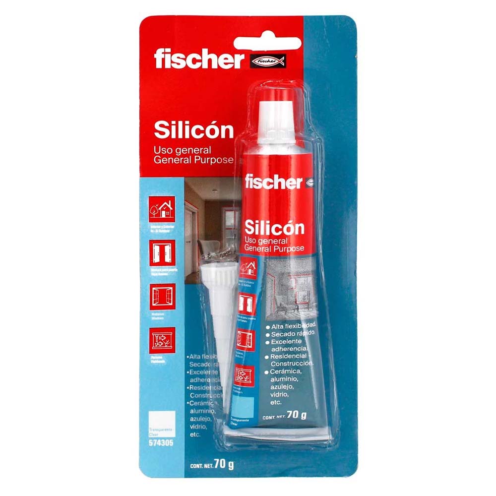 Silicon Transparente Fischer 574305 Uso General 70g