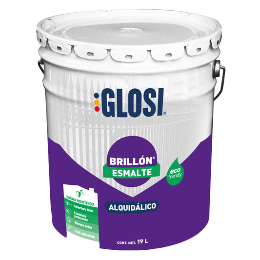 ESMALTE ALQUIDÁLICO GLOSI® BRILLÓN 2893 GRIS 19 LT