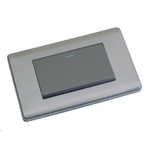 Placa Acero 1 Apagador Sencillo Escalera Inoxidablee Kleiman Inx-1a72e