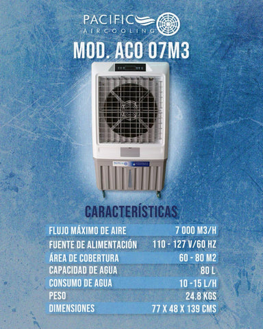 Aerocooler Evaporativo Mod. ACO 07M3