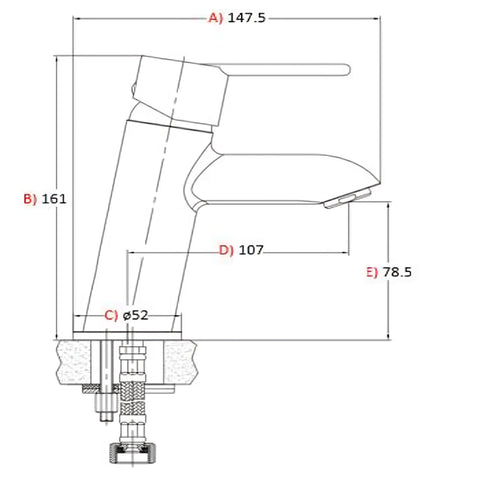 Grifo monomando para lavabo