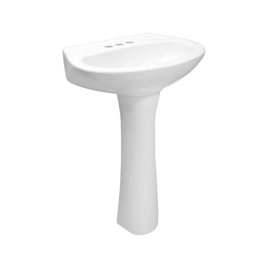 Lavabo Con Pedestal Terra Blanco