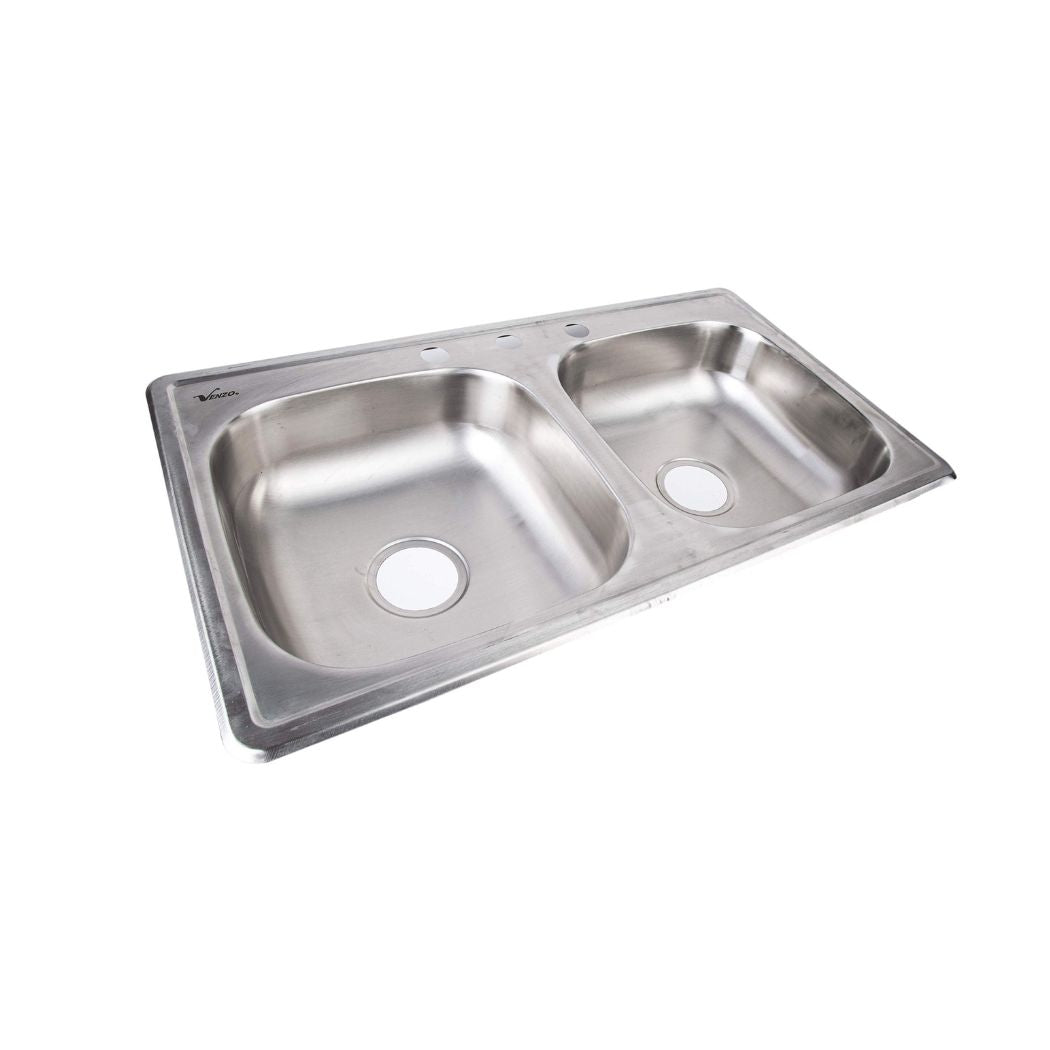 Fregadero Inox Tina Doble Meer Td8448 84 X 48 Cm