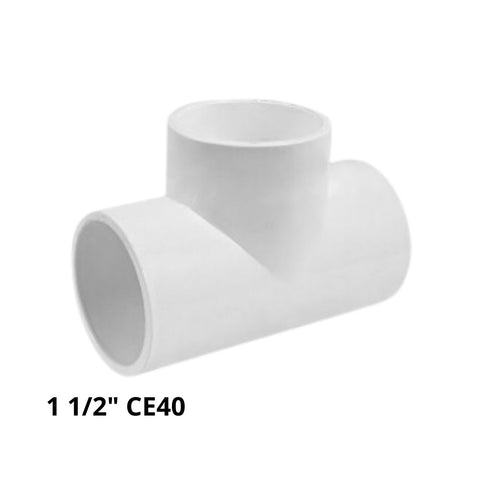 Tee Pvc Ce40 1 1/2"