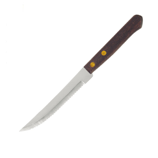 Cuchillo Steak Mango De Madera Sierra Pza Lion Tools 8043