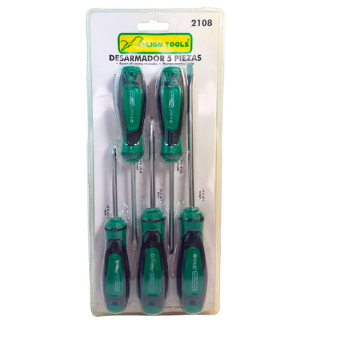 Juego Desarmadores 5 Pzs Lion Tools 2108