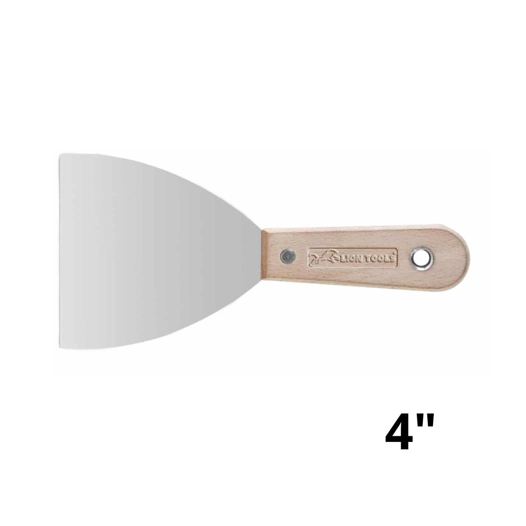 Espatula Mango Madera Acero Inox Flexible 4" Lion Tools 2134