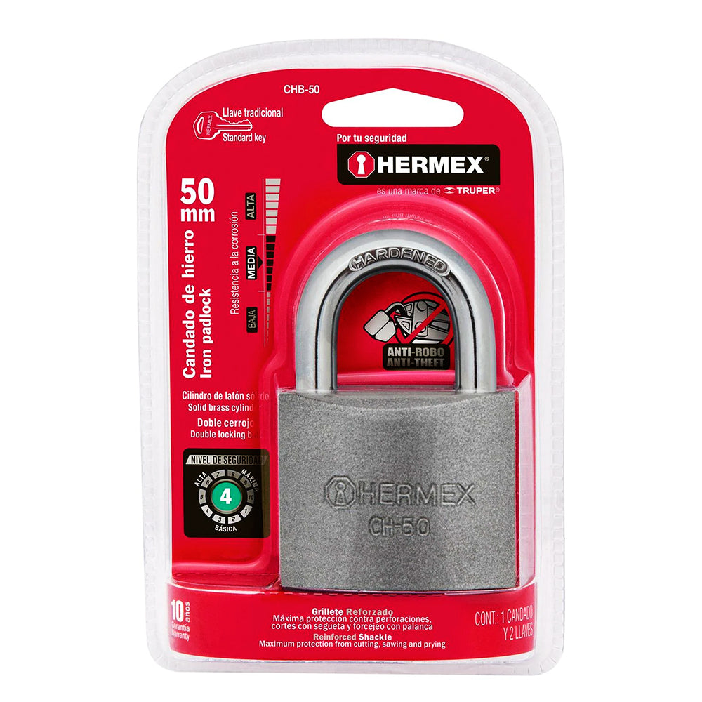 Candado Hierro 50Mm Hermex 43320 | Plomosa