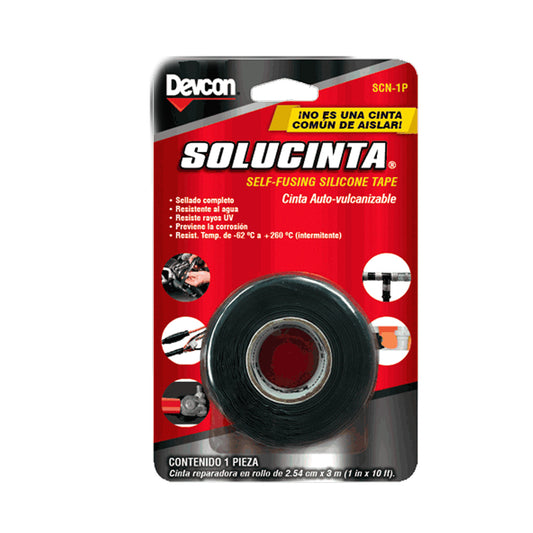 Solucinta Negra Devcon 1" X (3 Mt)