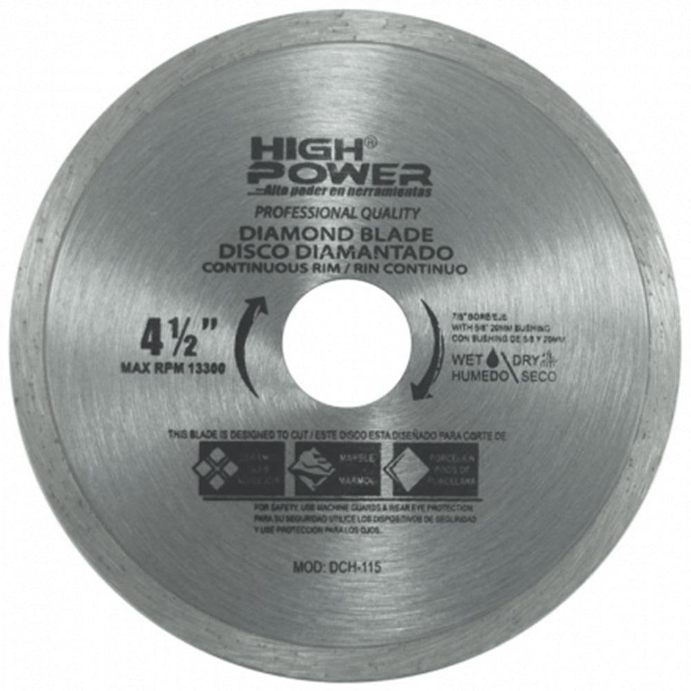 Disco Diamante 4 1/2" Rin Continuo High Power Ch-115