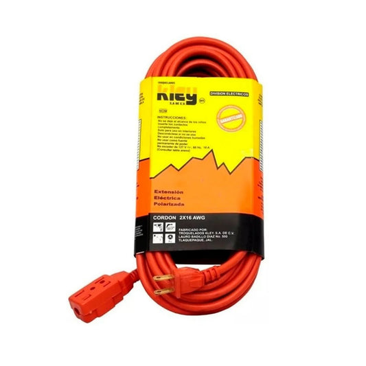 Extension Electrica Kleiman Ext-022 (15 Mt) Uso Rudo Naranja