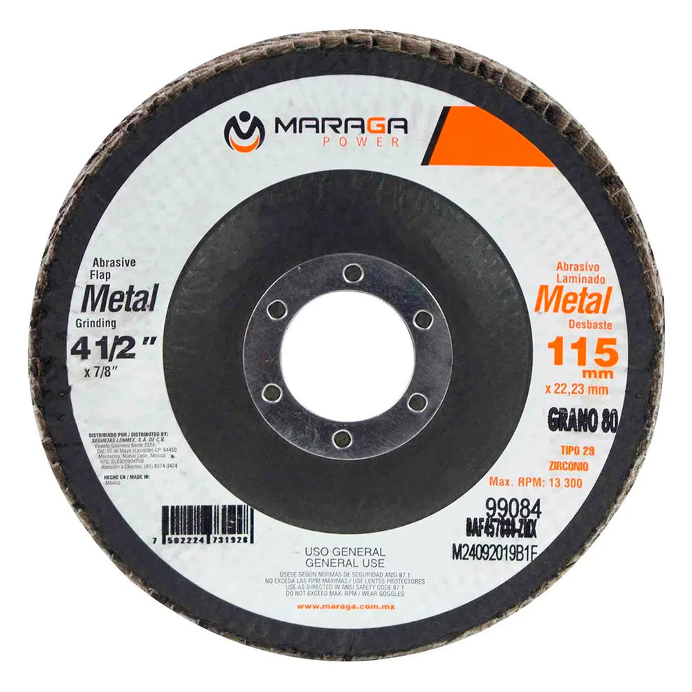 Disco Laminado Maraga (Flap) 41/2" Gr. 80 Tipo 29