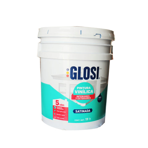 Pintura Vinilica Glosi Vg-5000 Blanca 5 Años 19 Lt