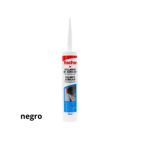 Sellador Acrilico Fischer 310 Ml Negro