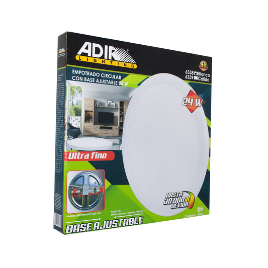 Luminario Empotrado Circular C/ Base 24W Blanco Adir 6338