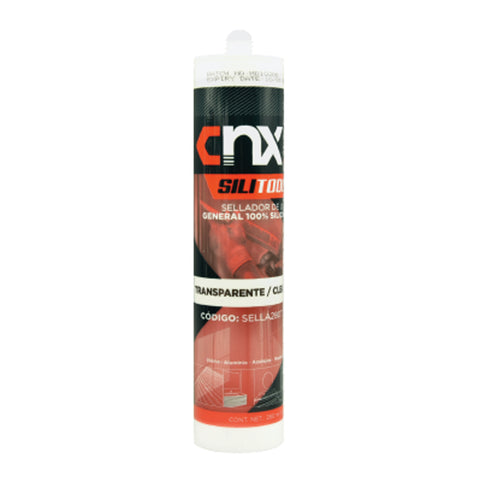 Sellador General 100% Silicon Cnx Sella280T Transparente 280 Ml