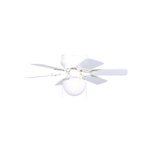 Ventilador De Techo Blanco C/ Lam. 6 Aspas De 30" Kleiman Vt-001